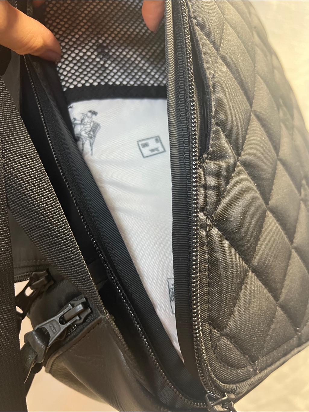 No Reception Club The Getaway Travel Backpack With Compartments Black — image 7 of 8